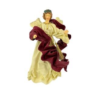 Vintage Interpur International Inc Angel Fabric Mache Figurine